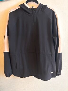 LG Women's Black Lightweight Bomber Jacket with White Sleeve Panels